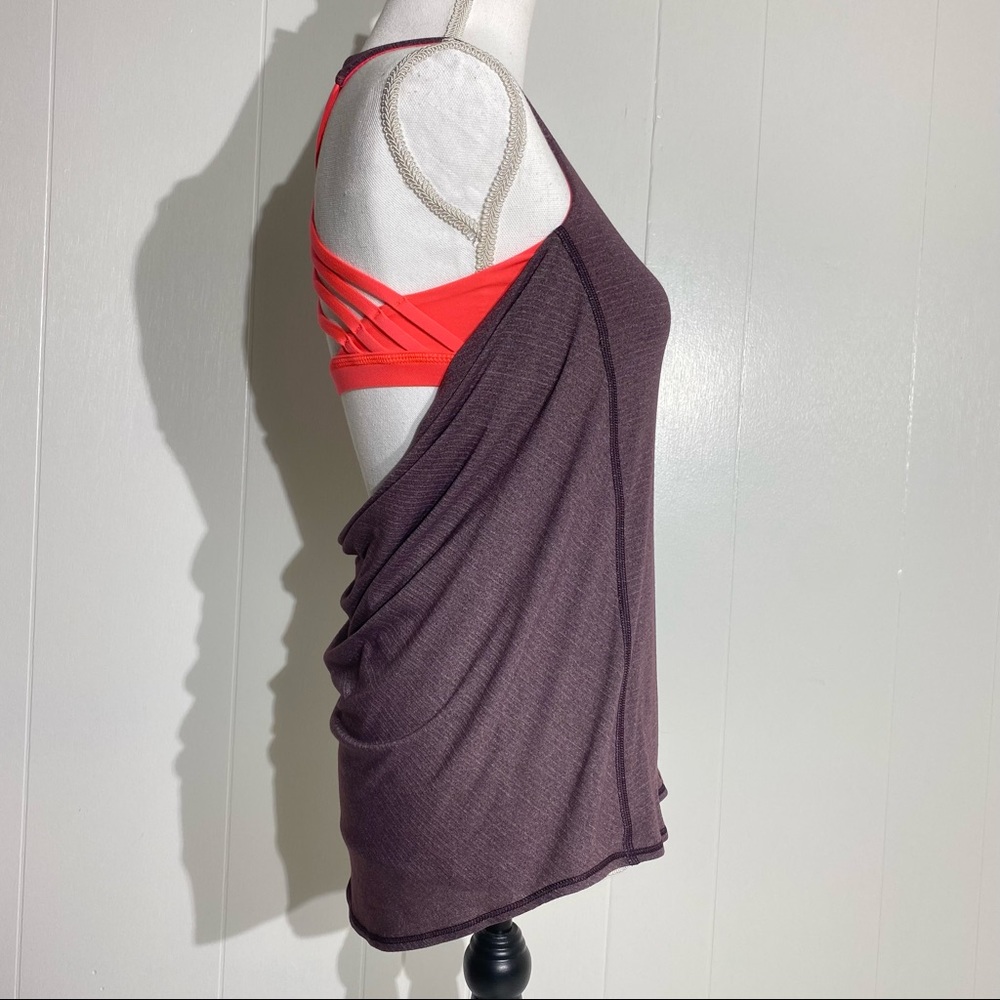 LULULEMON Wild Tank  Black Cherry Electric Coral Size 6 - Picture 6 of 10